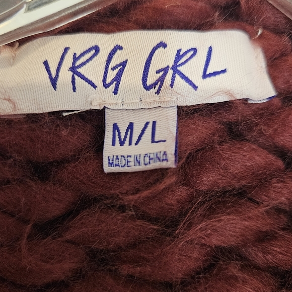 VRG GRL Chunky Multi color Cardigan Sweater - Picture 8 of 8